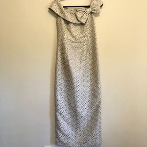 Rickie Freeman for Teri Jon Off Shoulder Jacquard Dress